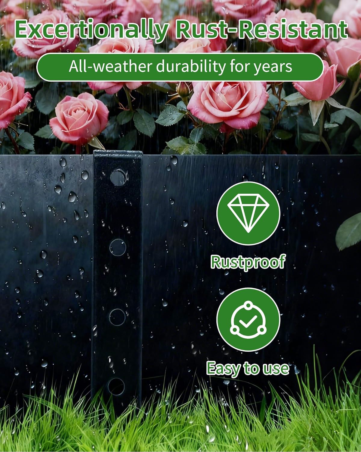 60Pcs Metal Garden Landscape Edging Stakes,Black,10 Inch Landscaping Stakes, Anchoring Spikes, Landscape Edging Spikes for Ground,Bender Board,Tent Anchoring,Inflatable Decorations (B2)