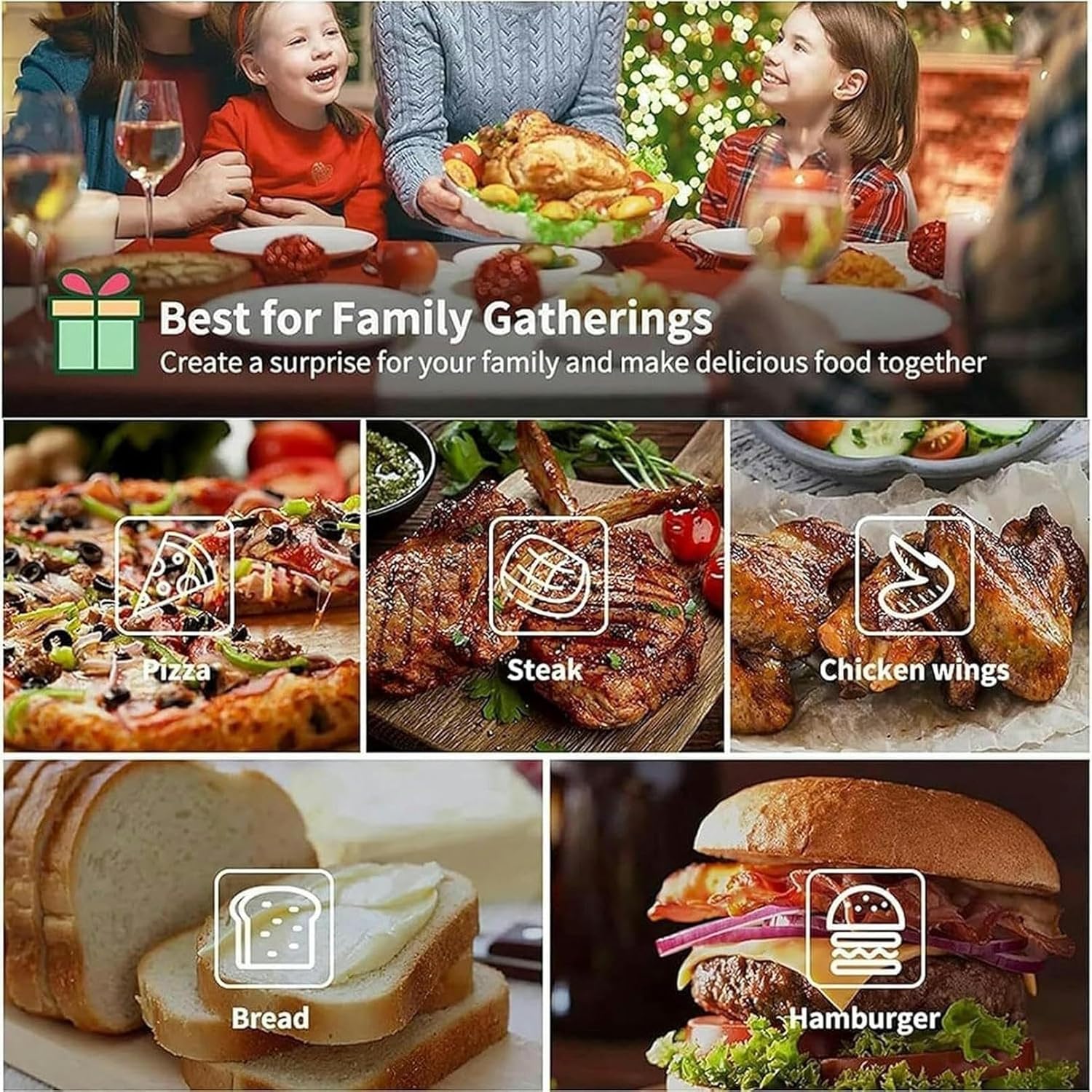 Portable Outdoor Fired Pizza Oven Electric Pizza Oven Maker, Commercial Drawer Toaster with Timer, Stainless Steel Machine