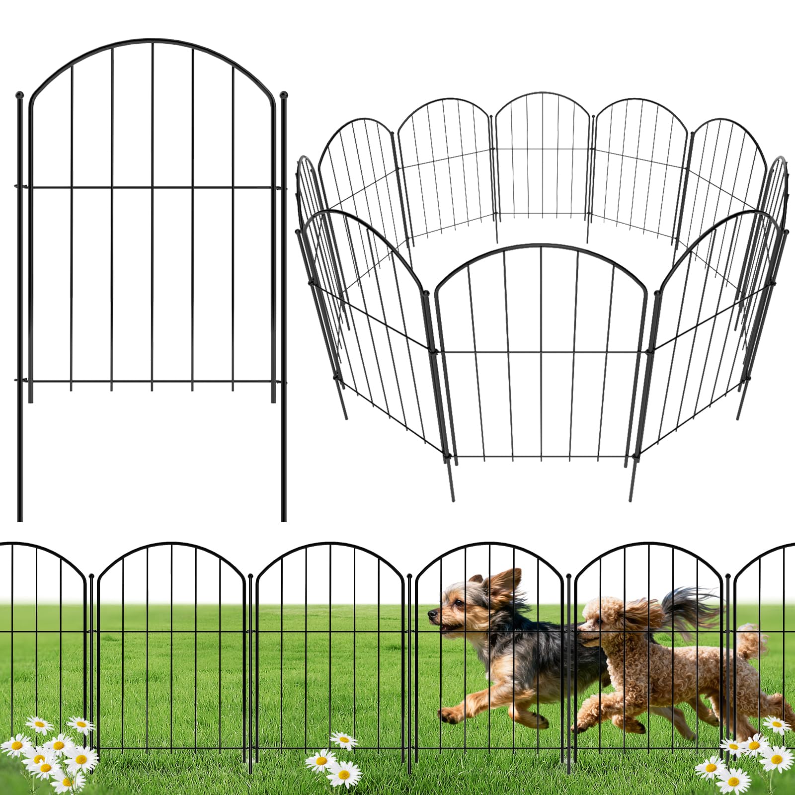 Bordure de parterre de fleurs Bamworld en métal durable