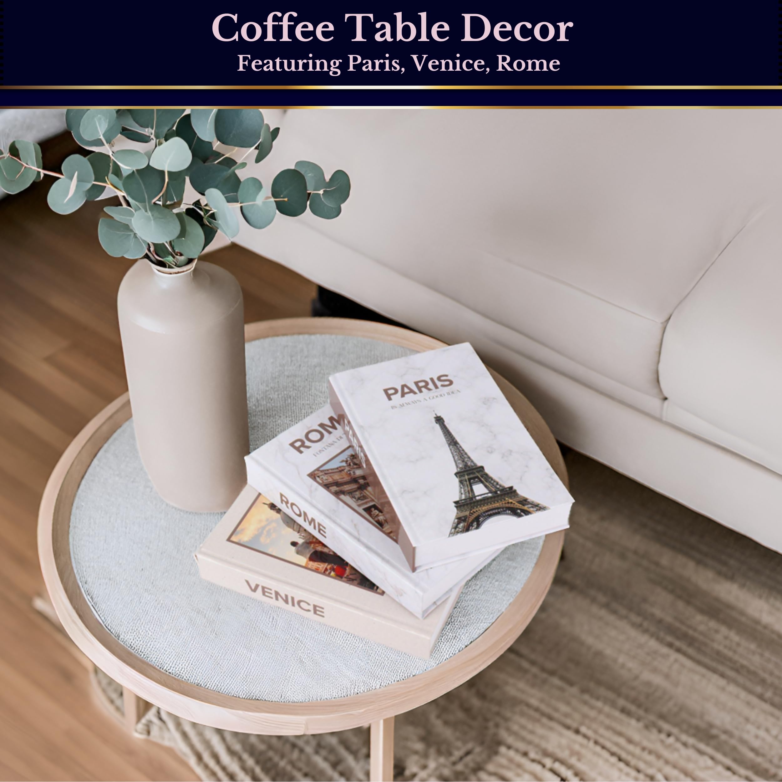 Lot De 3 Livres Décoratifs Magnétiques & Absorbants - Cachette élégante Pour Clés & Secrets | Décoration Maison étagère Table Basse Bureau