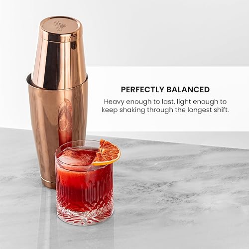 Miniatura 4 de A Bar Above Boston - Juego de cocteleras profesionales de acero inoxidable con peso de 18 onzas para camareros, coctelera de barra de acero 304