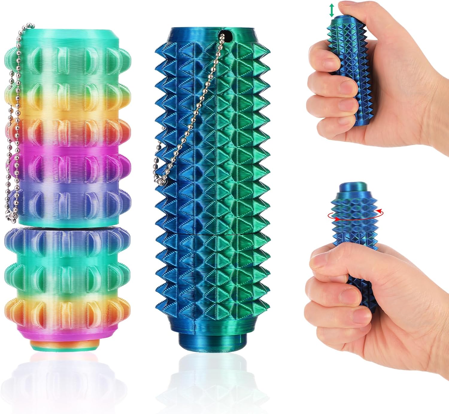 2pcs Little Ouchies Fidget Toy Spike Roller Toys Spiky Toys Stress Relief Novelty Gifts for Adults Friends