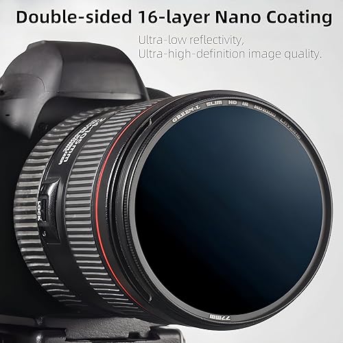 Miniatura 10 de Filtro ND1000 de 2.441 in ND1000, filtro de densidad neutra delgado, vidrio óptico 10 paradas