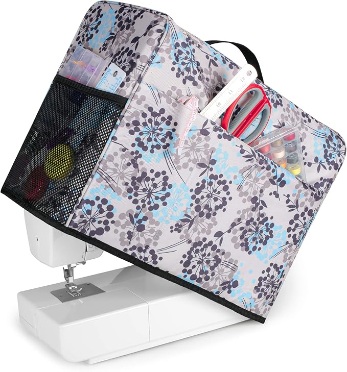 CURMIO Sewing Machine Cover with Pockets, Dust Cover