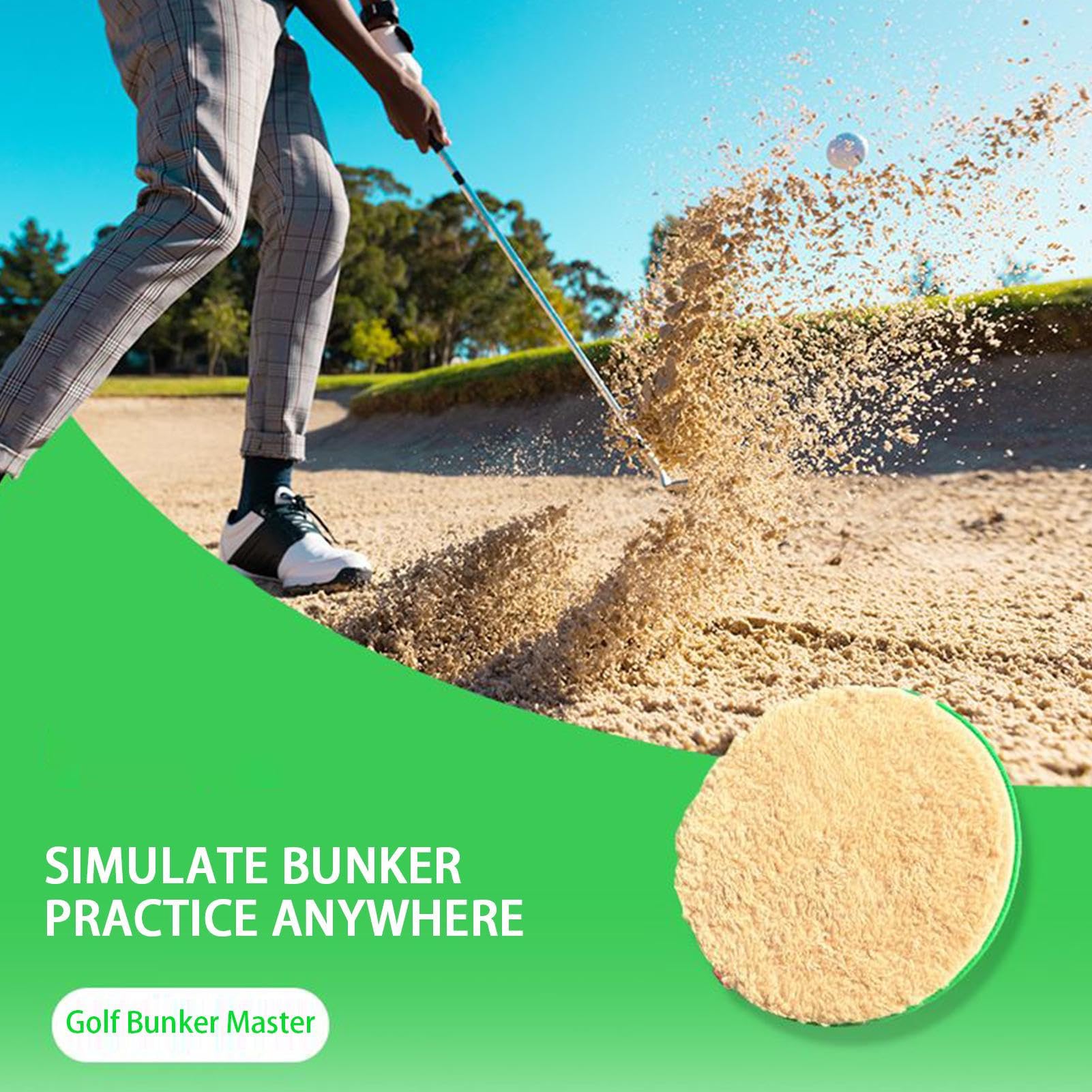 Tapete de Práctica de Golf Entrenamiento Driving Y Chipping Deportivo