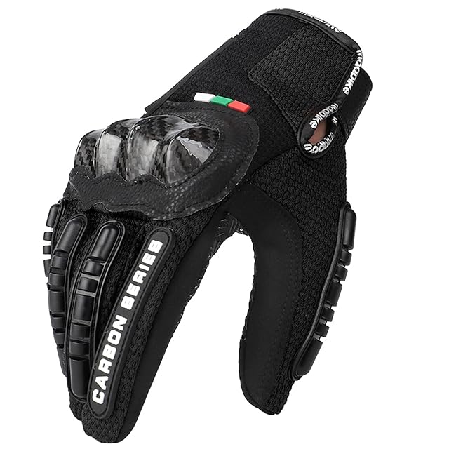 Motorcycle Gloves for Men and Women - Motorbike Powersports Racing Gloves with Hard Knuckle Protection Touchscreen Non-Slip Palm