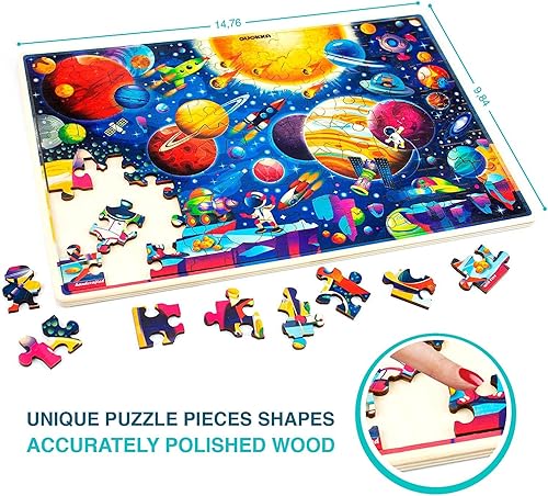 Miniatura 3 de QUOKKA Rompecabezas de 48 piezas para niños de 3 a 5 años  Sudoku de madera para niños de 4 a 8 años  Juguetes para aprender mapa del mundo y