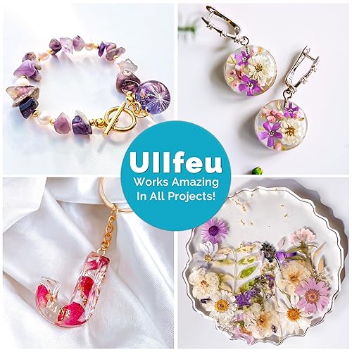 Miniatura 6 de Kit de Resina UV 1000g a Granel Sin Olor Resina de Epoxi UV Transparente Mejorada Resina de Curación Rápida y Dura Kit para Hacer Joyas Manualidades