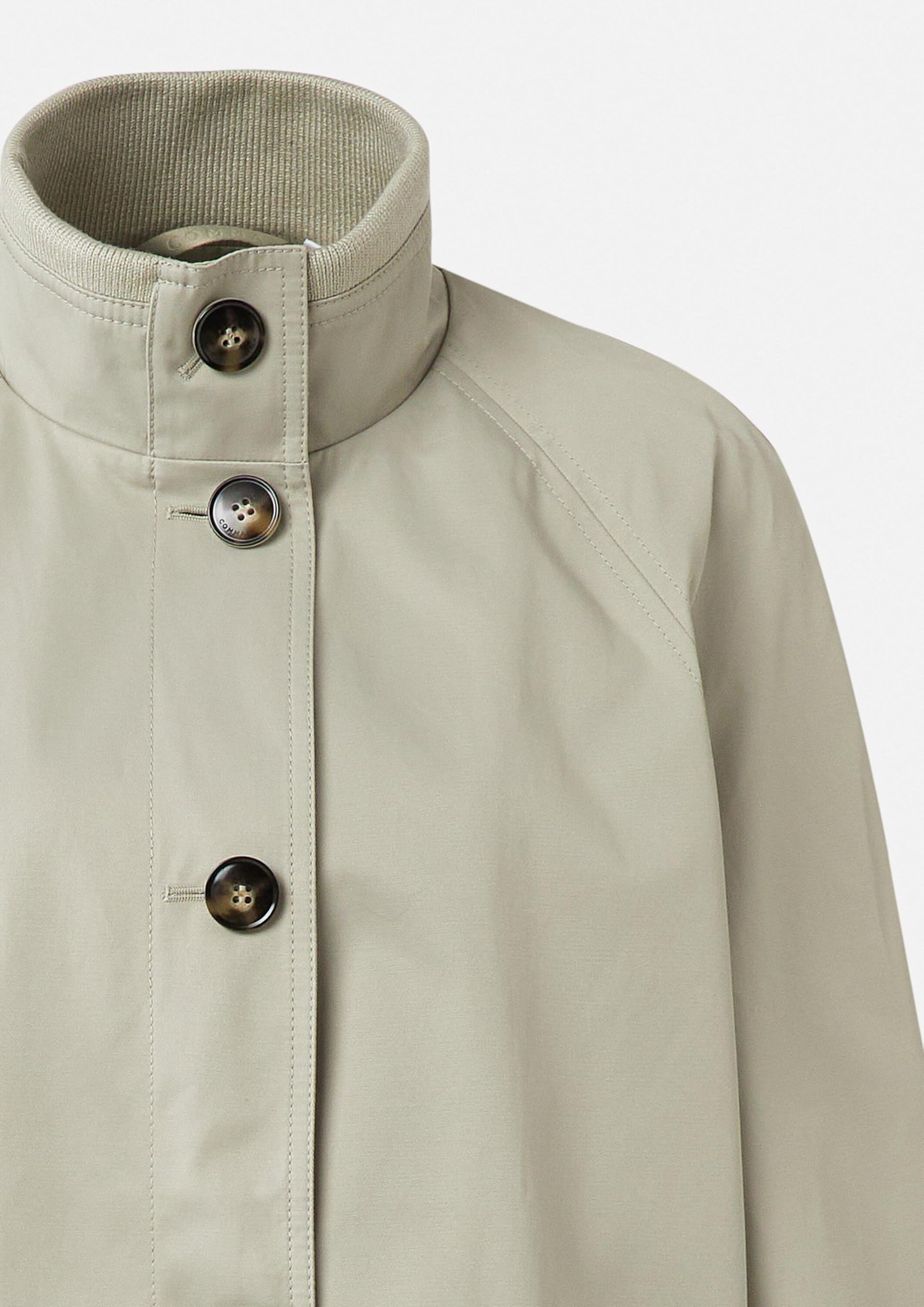 Comma Cape-Jacke im Relaxed Fit mit Stehkragen und Rippbündchen