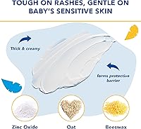 Vista 2 de Triple Paste Crema para sarpullido de pañales para bebé y paquete de espátula para bebé - 8 oz de ungüento de óxido de zinc y tratamiento
