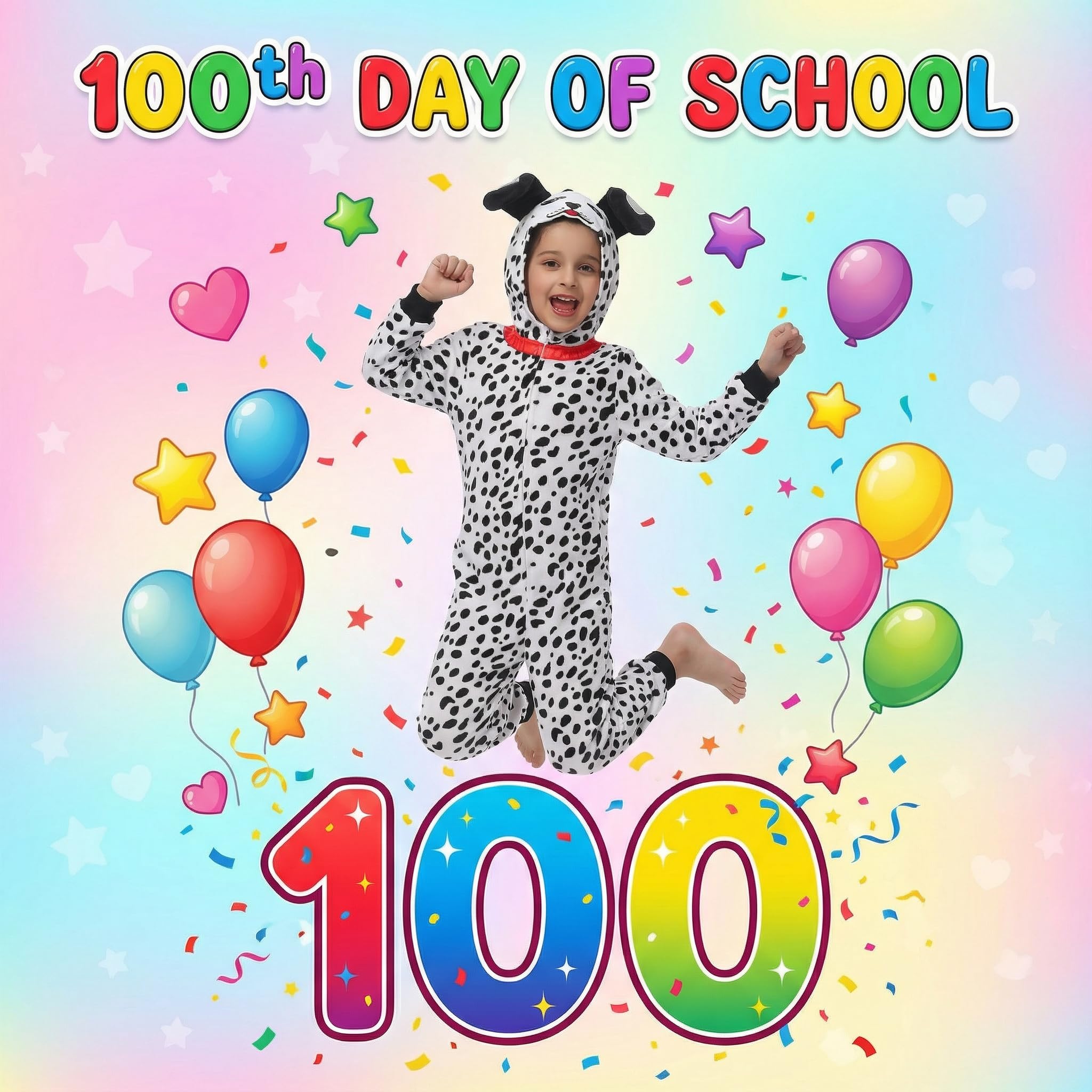 Sincere Party Costume d'enfant Dalmatien,Combinaison pour chien en laine tachetée S(4-6) - 2