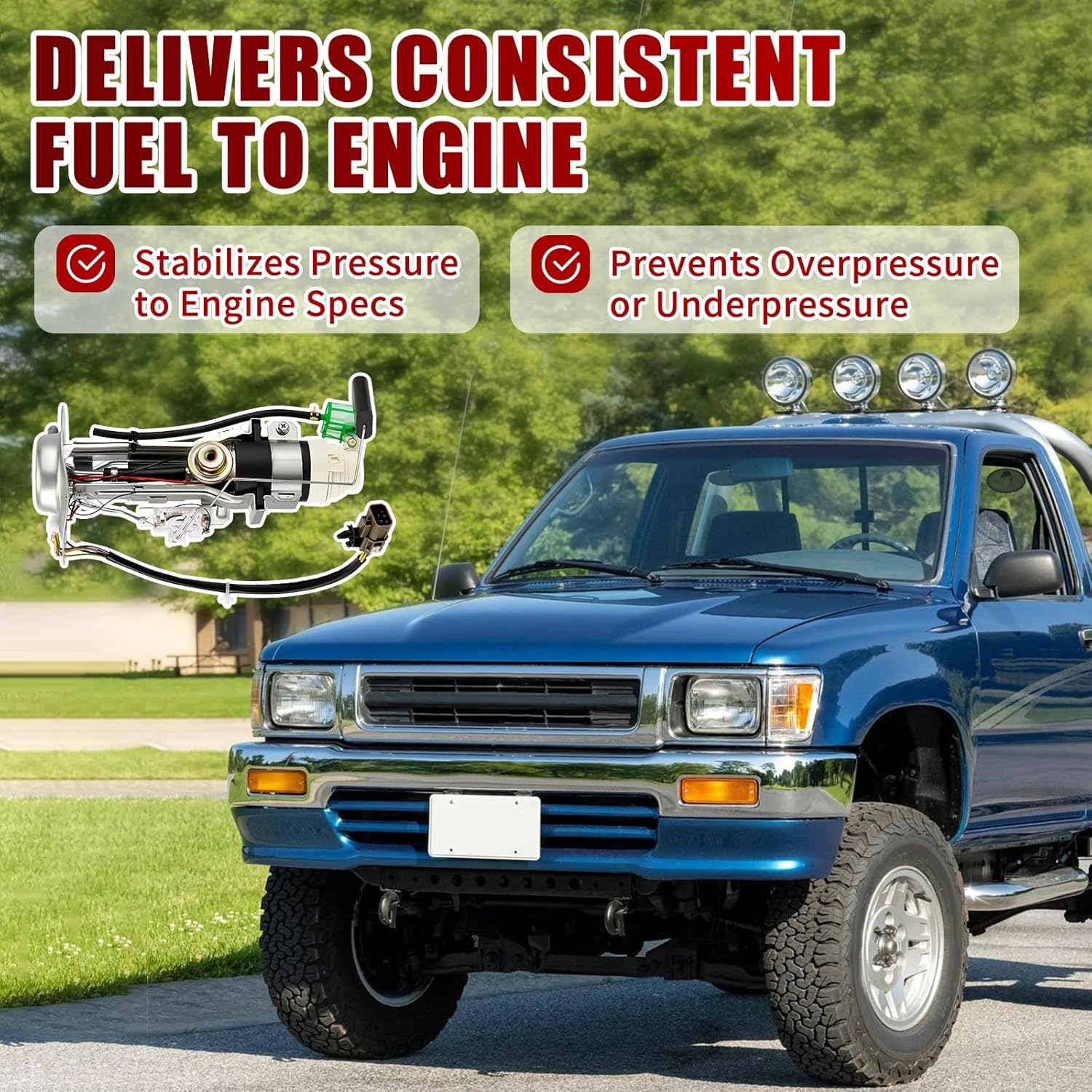 17050-01G04 Fuel Pump Module Assembly Compatible with 1988-1992 Nissan D21 2.4L L4 & 3.0L V6 Pickup, Replace E8268S SP4017M - Image 3