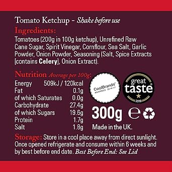 Stokes Real Tomato Ketchup - 6 x 300g | Features condiment with a distinct flavour profile for cooking, dipping or table serving.