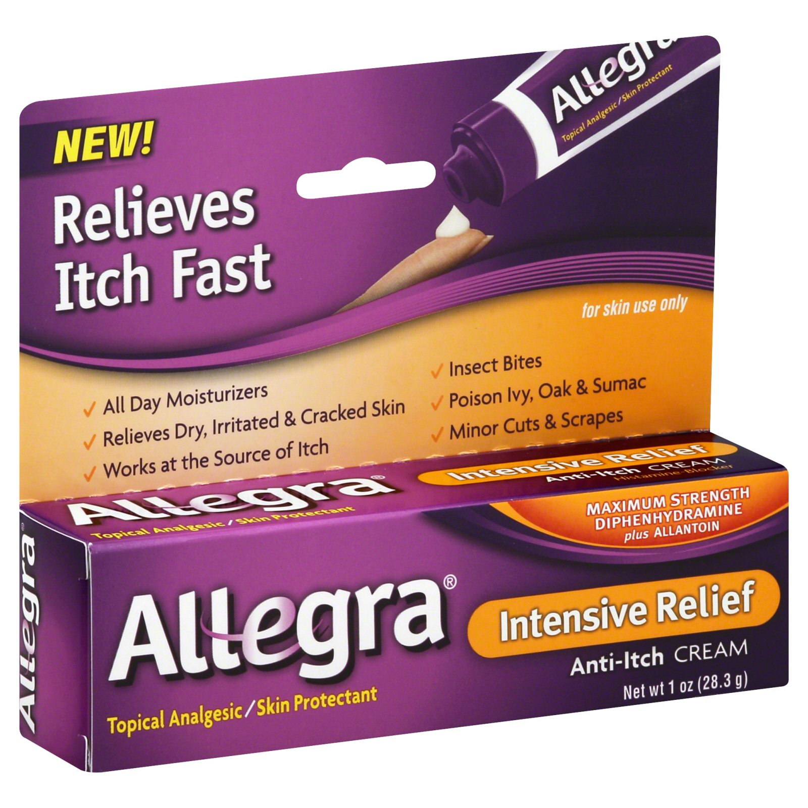 Allegra Intensive Relief Anti Itch Cream 1 oz (Pack of 3)