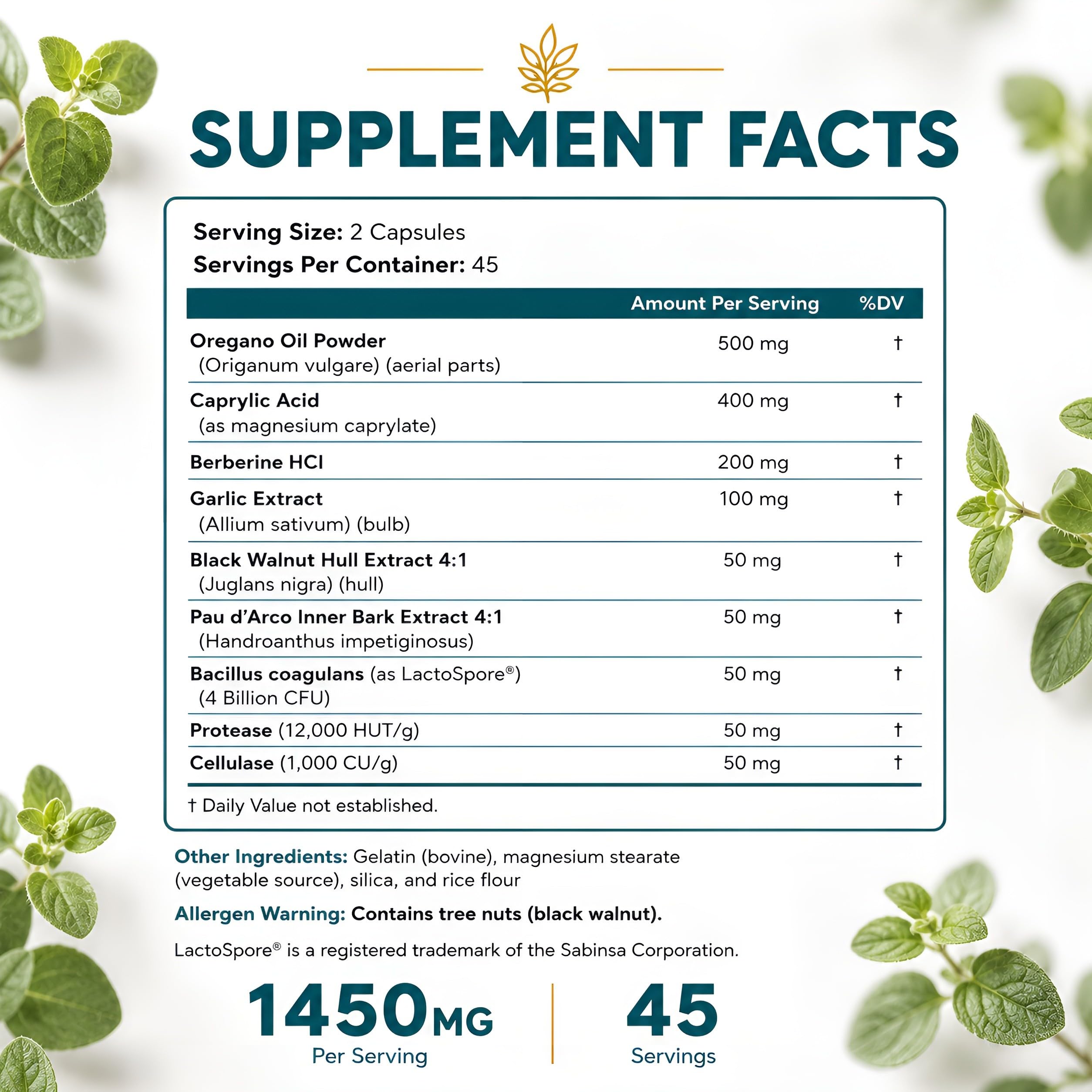 Happee Candida Complex Support Supplement - Gut and Digestive Health 90 ct. — Amazon image 5