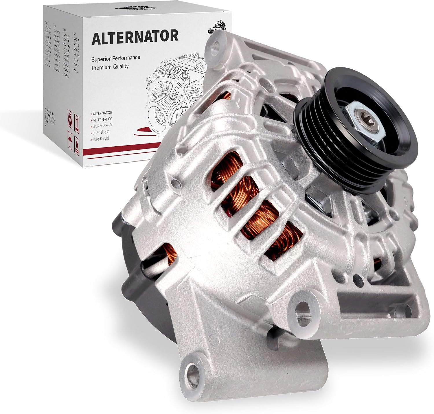 Alternator for/Buick Regal 2012 2015-2017 Sedan for/Chevy Equinox 2010-2017 for/GMC Terrain 2010-2017 120Amp 12V CW 5-Groove Pulley 13500315,13588328,11459N,TG12C067,TG12C174