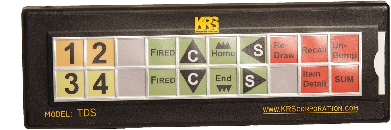 TDS 20 Button Restaurant Bumpbar - 15' USB Cable, Programmable Keypad for Any Restaurant, The Ultimate in Restaurant Keypad Flexibility, Used by 10,000's of Restaurants …