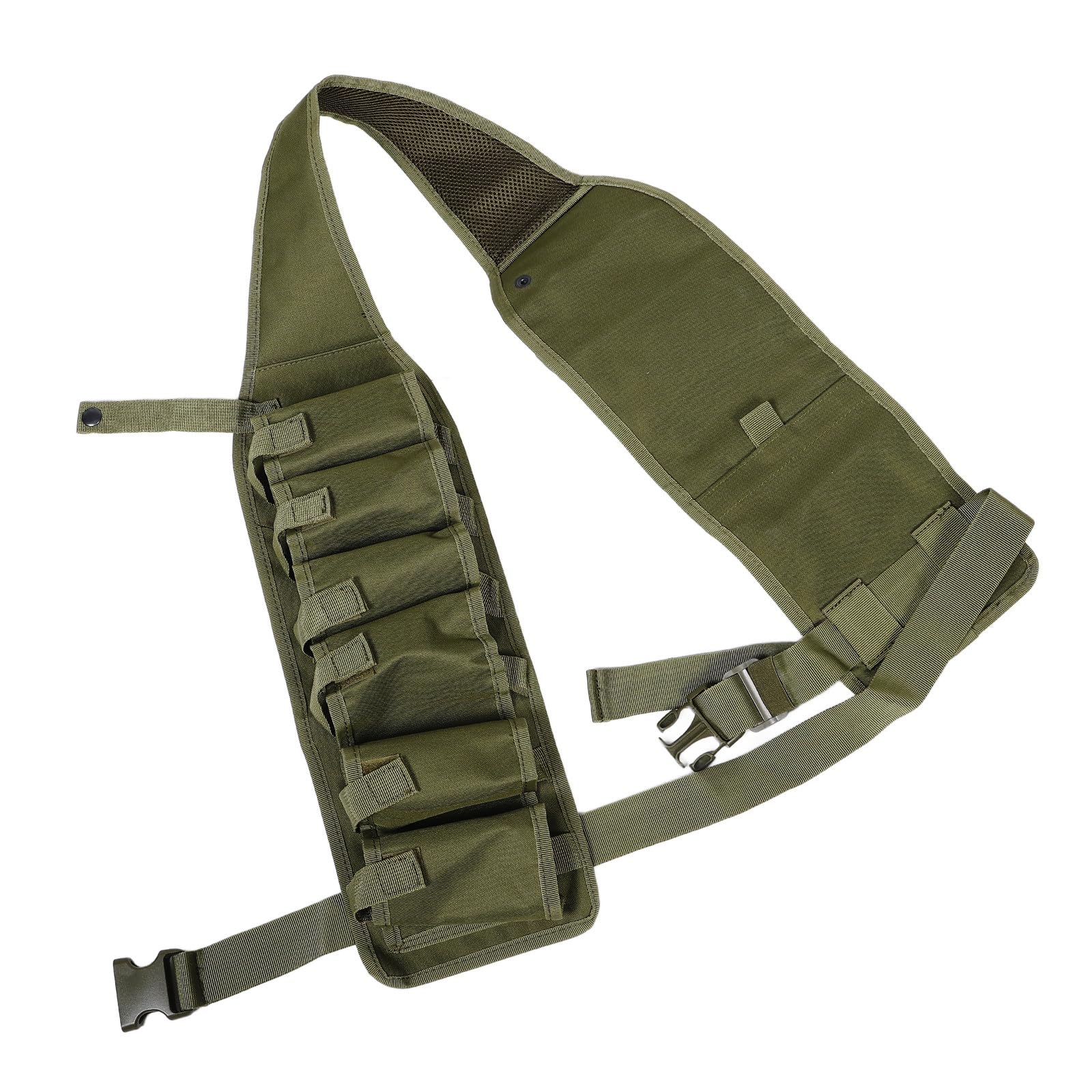 Fenical Ceinture Porte-bière Épaisseur Confortable et Résistante aux Rayures Ajustable en Toile Verte Plusieurs Poches Sorties Camping
