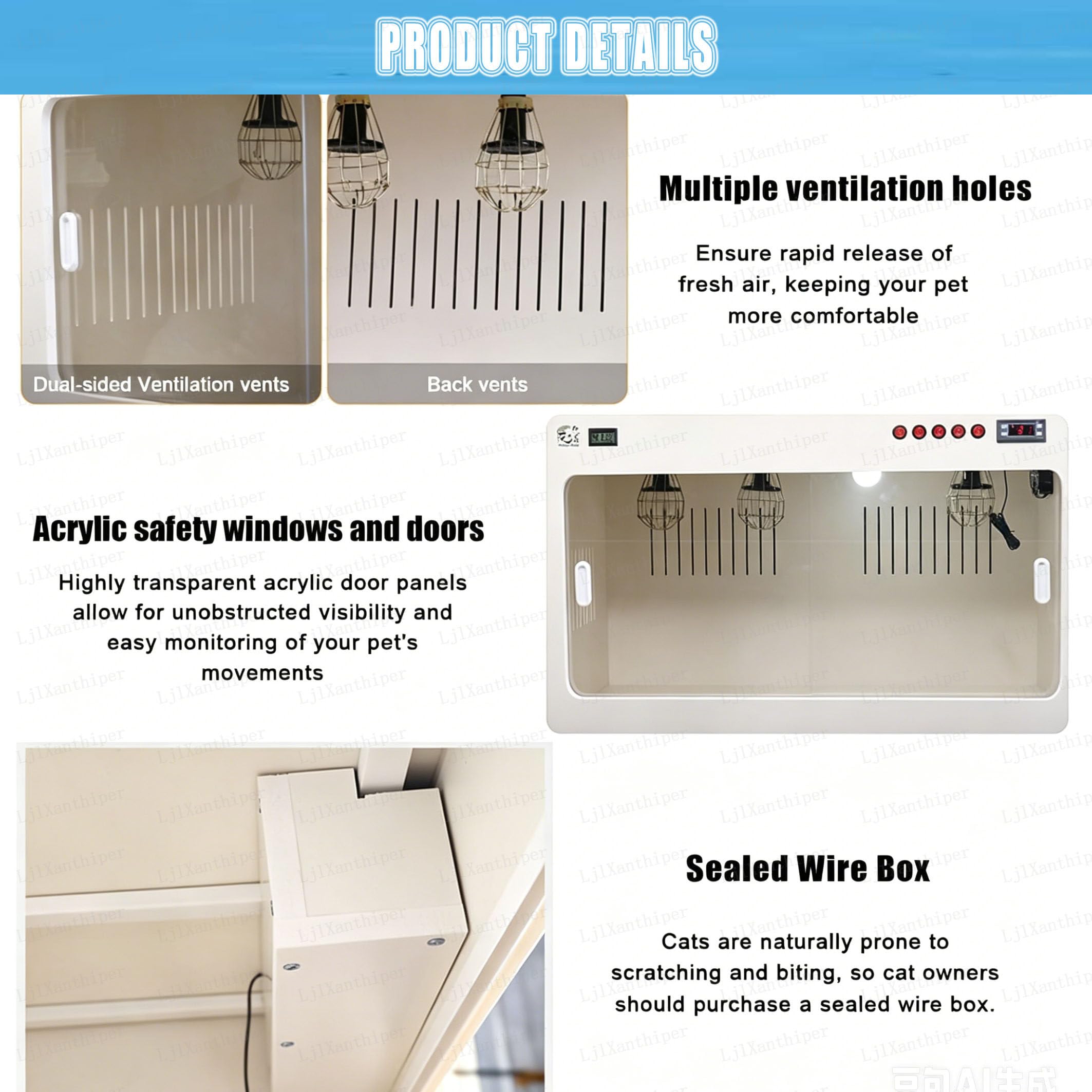 Incubadoras Manuales para Animales Pequeños,Incubadora para Gatos Y Cachorros,Cabina para Cachorros Recién Nacidos,para Pollitos Recién Nacidos,Codornices,Aves 100 * 60 * 60
