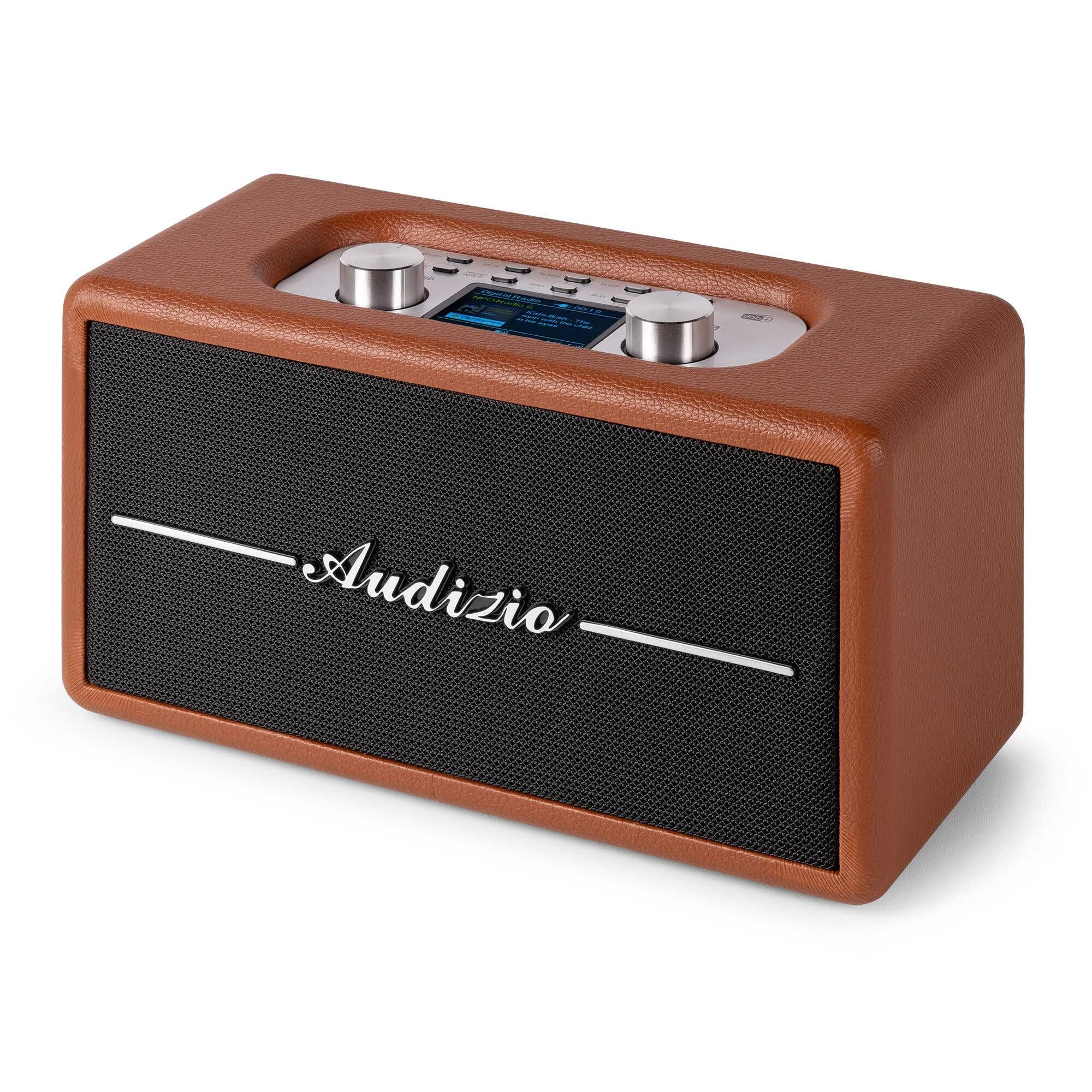 Audizio Tune60 Radio DAB+/FM Bluetooth Vintage Design Lettore USB SD Display LCD Sveglia Digitale Portatile AC Batterie