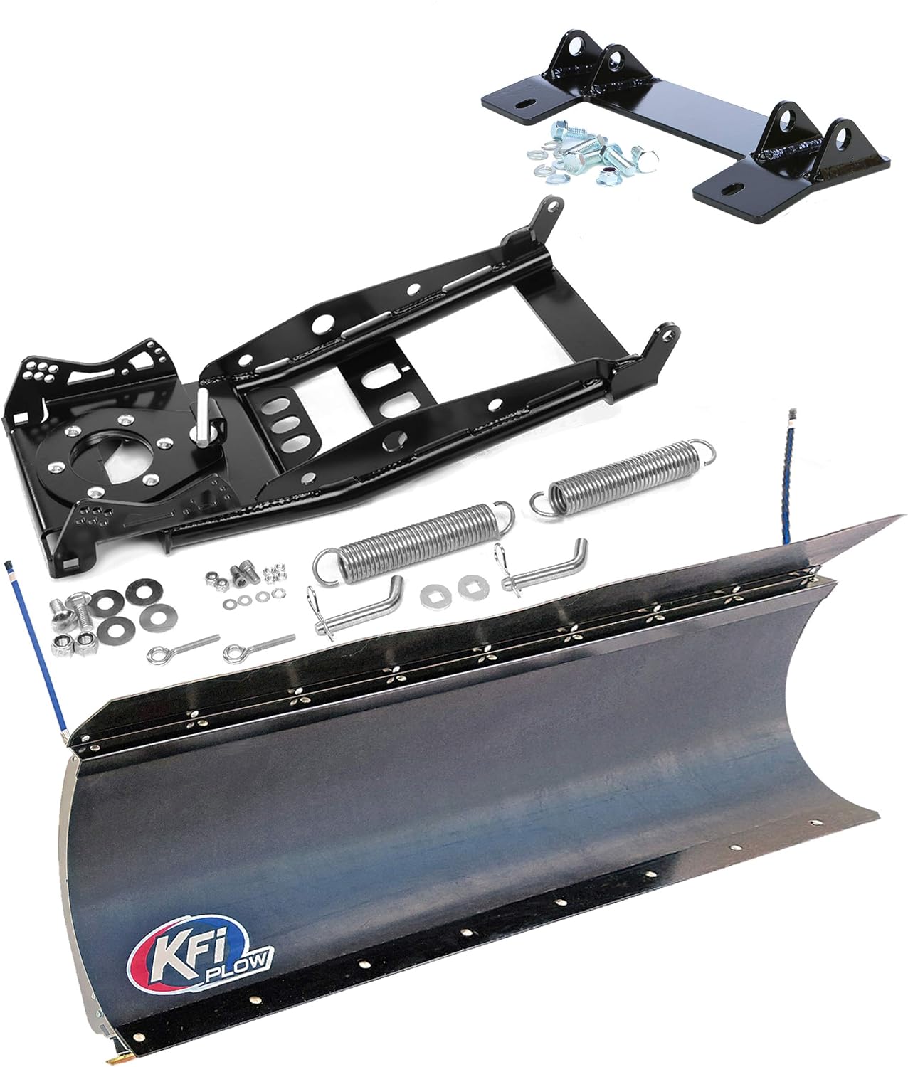 KFI 72" Poly-Pro Snowplow Combo Kit - 72" Poly-Pro Plow + Mount Bracket + Push Tube - Compatible/Replacement for 2016-2021 Honda 1000-5 Pioneer (Side x Side)