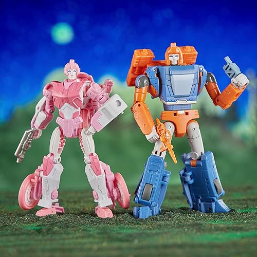 Miniatura 7 de Transformers Toys Legacy Evolution War Dawn - Paquete de 2 juguetes de lujo Cybertronian Erial y Dion, figuras de acción para niños y niñas de 8