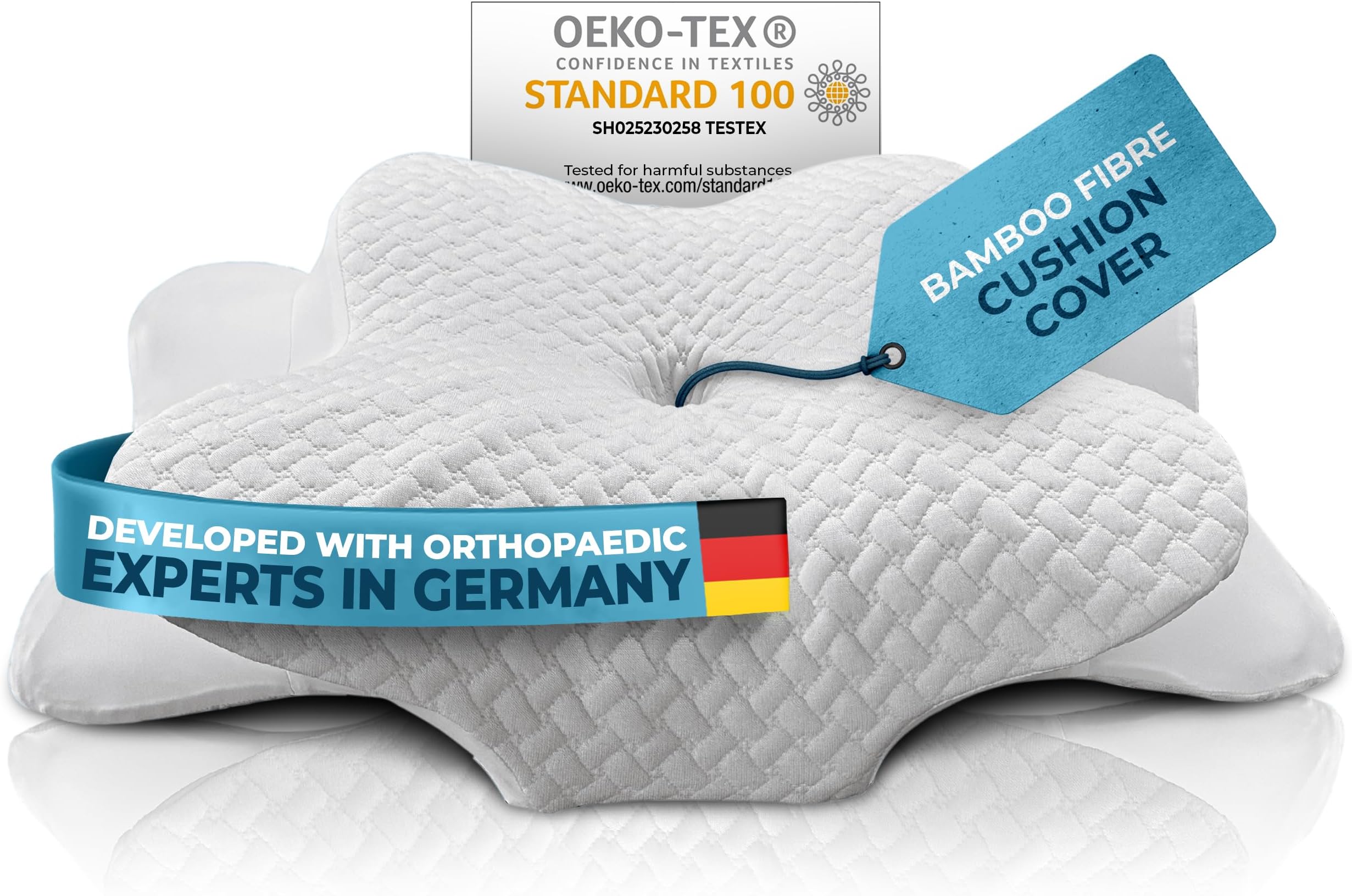 Glückstoff Cushion Cover for Orthopaedic Pillow [with Cooling and Heat Effec...