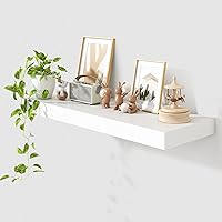 Vista 14 de Estantes flotantes de 12 pulgadas de profundidad, juego de 2 estantes flotantes marrones de 16 pulgadas, estantes rústicos de 16 pulgadas de ancho x