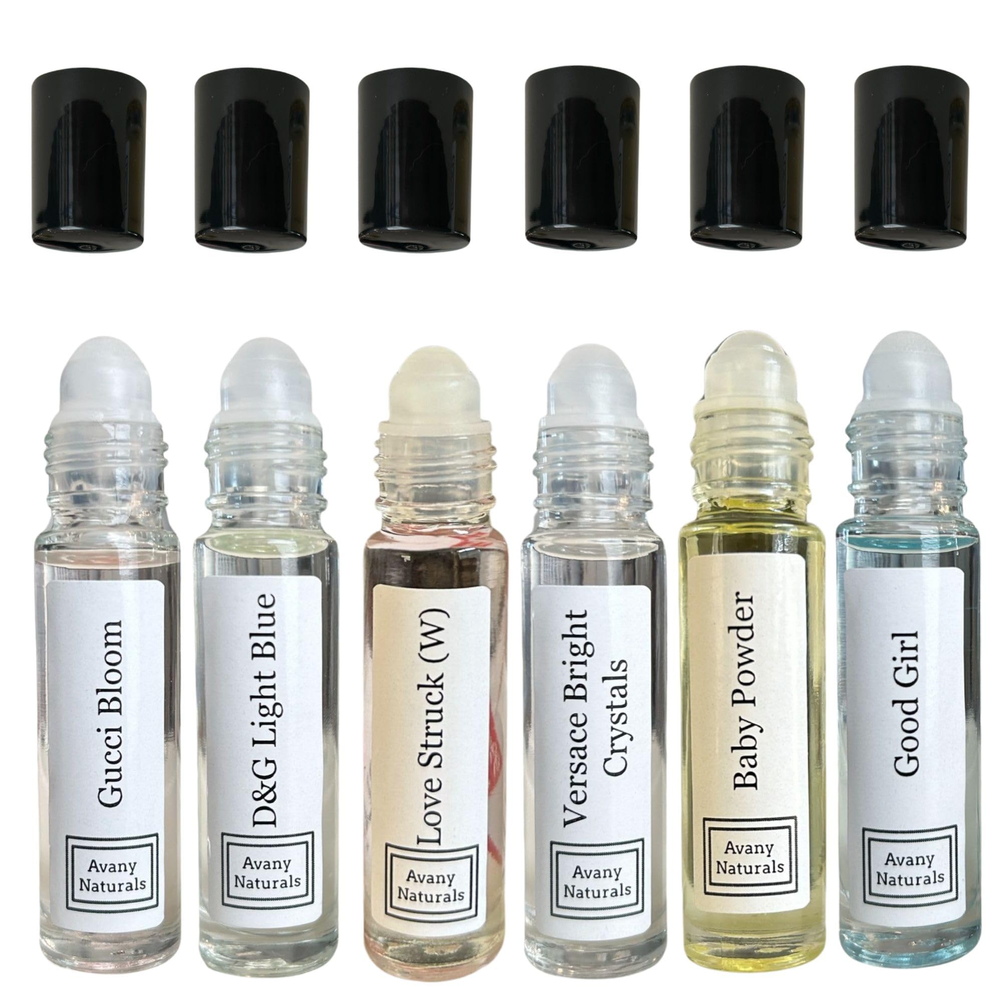 Avany Naturals Perfumed Body Oil Samples - Mini Perfumes Women, Rollerball Fragrance Oil, Small Perfume for Woman, Travel Size Cologne, 2 pc (Bold Duo)