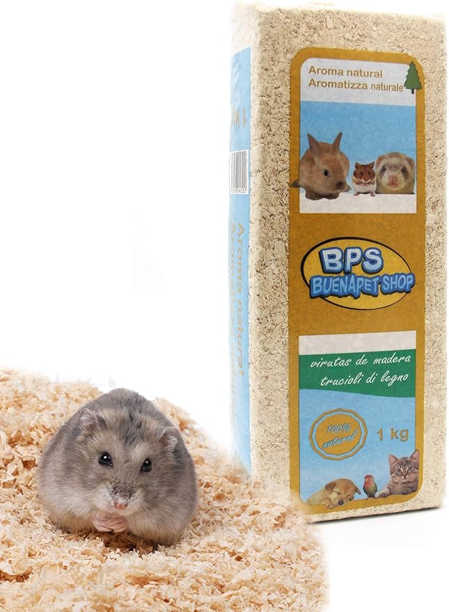 BPS Copeaux de Bois Litière hygiénique pour Animaux de Compagnie Sciure de Bois pour Chats