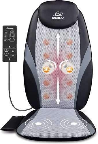 Snailax Shiatsu Massager with Heating, Gel - Deep Massage…
