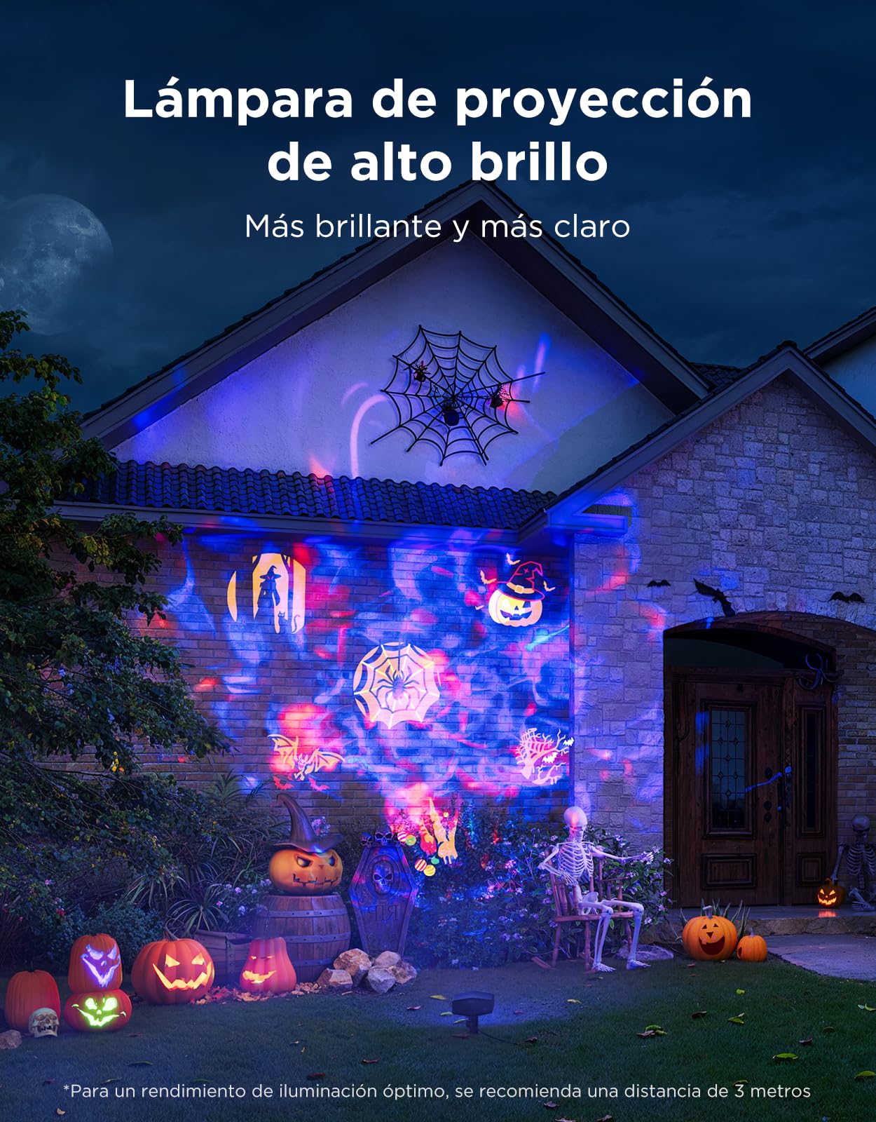 Govee Proyector de Copos de Nieve para Exteriores, con Efecto de Onda de Agua Móvil, Luces de Jardín Impermeables, 58 Modos de Escena y 20 Imágenes Proyectadas, con Alexa, Matter y Asistente de Google