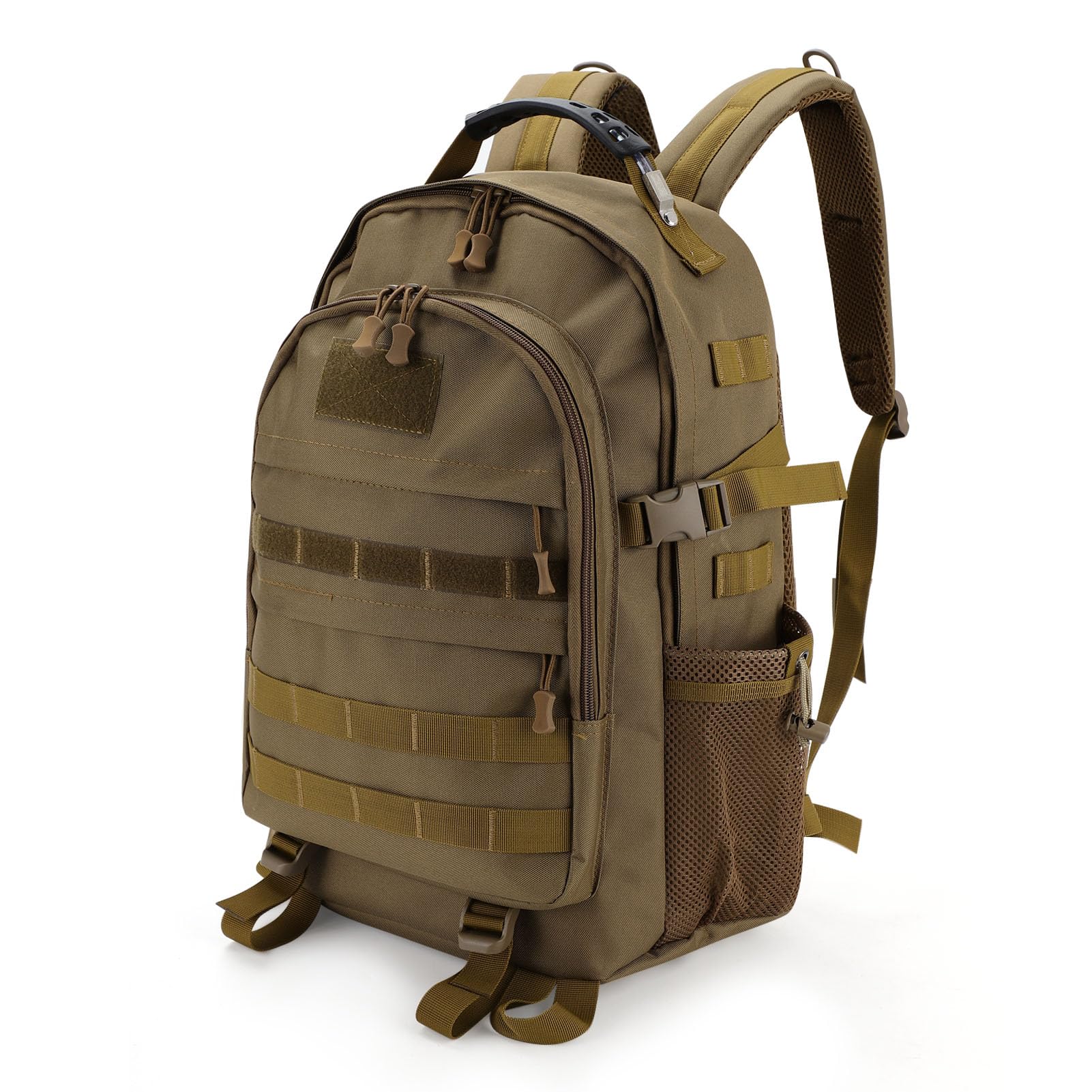 YORKING 50L Military Tactical Backpack Waterproof Assault Molle Army Assault Daypack Large Capacity Backpack for Men Women Trekking Hiking Travel Camping (Brown) โ image 1