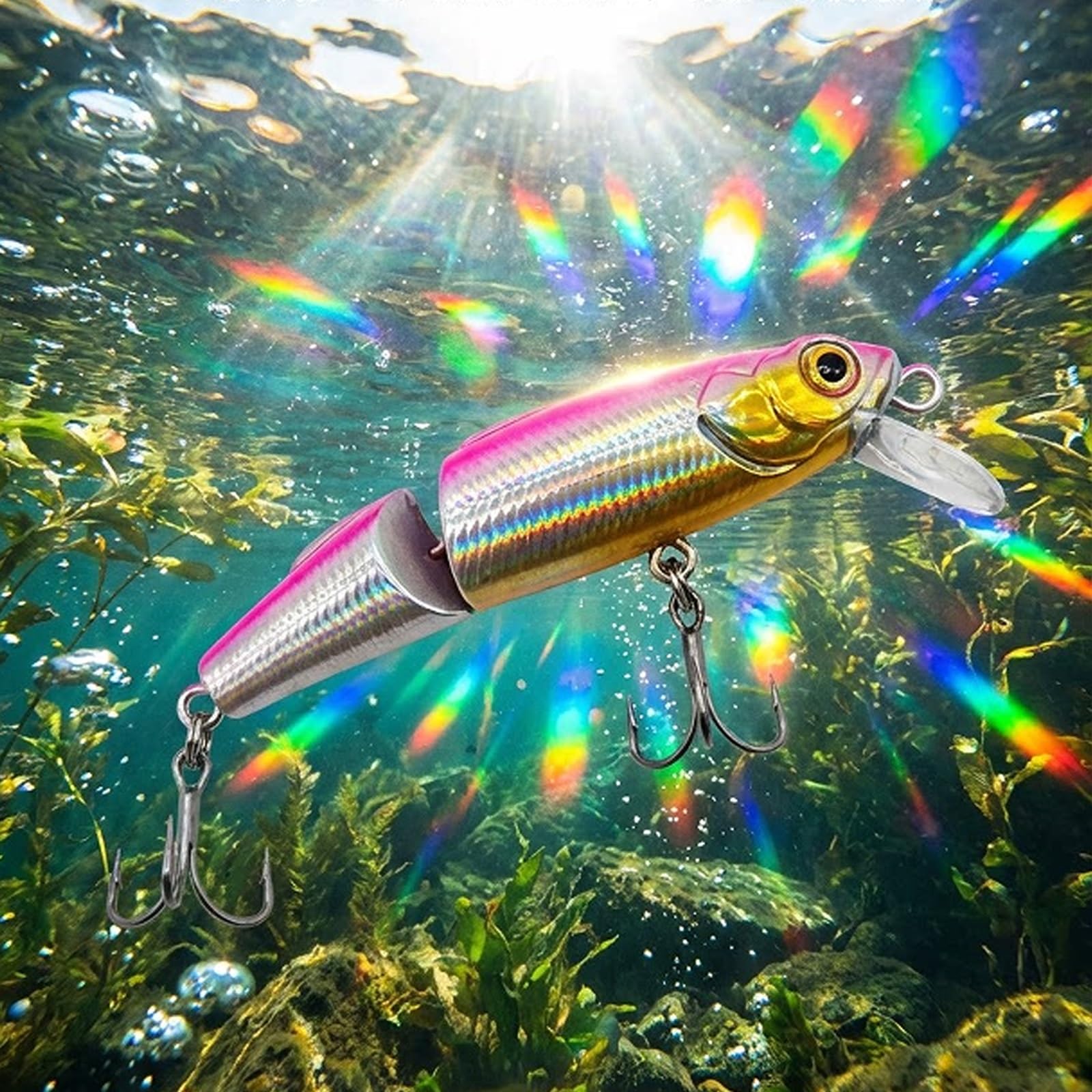 Esca Ad Affondamento Lento A Lancio Lungo: Un'esca Dura Biomimetica A Due Segmenti Adatta for Colpire Spigole e Teste di Serpente A Tutte Le Profondità Dell'acqua