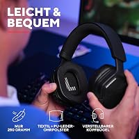 GXTrust GXT 1493 Ravox gamer headset vezeték nélküli Bluetooth és 2.4 GHz mikrofon 50 mm driver 70 óra akkumulátor fekete PS5 PS4 Switch PC 7