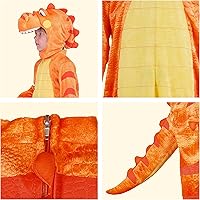 Vista 12 de Spooktacular Creations Disfraz de dinosaurio de Halloween para niños, disfraz de T-Rex con huevo para bebé, fiesta de disfraces de Halloween Verde