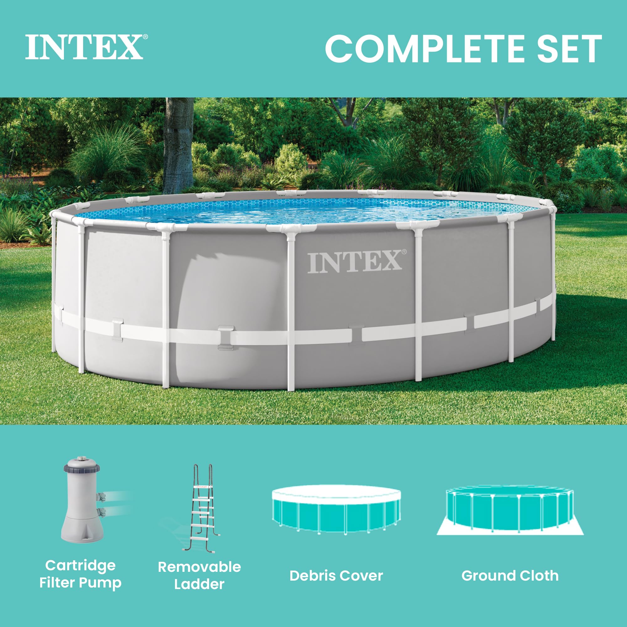 Amazon.co.jp: Intex(インテックス) プリズムフレーム 15フィート x 48 Amazon.co.jp: Intex(インテックス) プリズムフレーム 15フィート x 48
