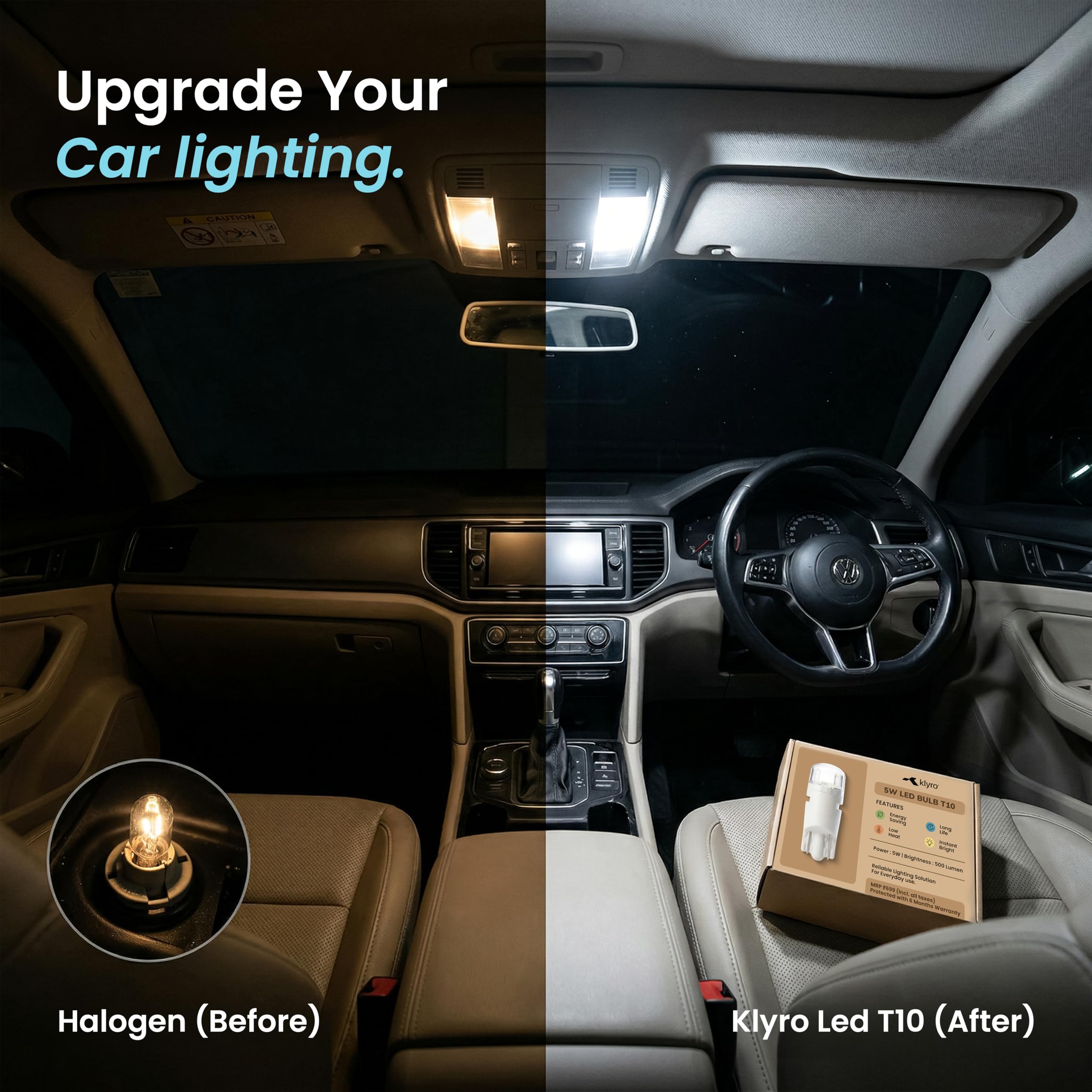 Klyro LED Car Bulbs - Super Bright Interior Lights -4