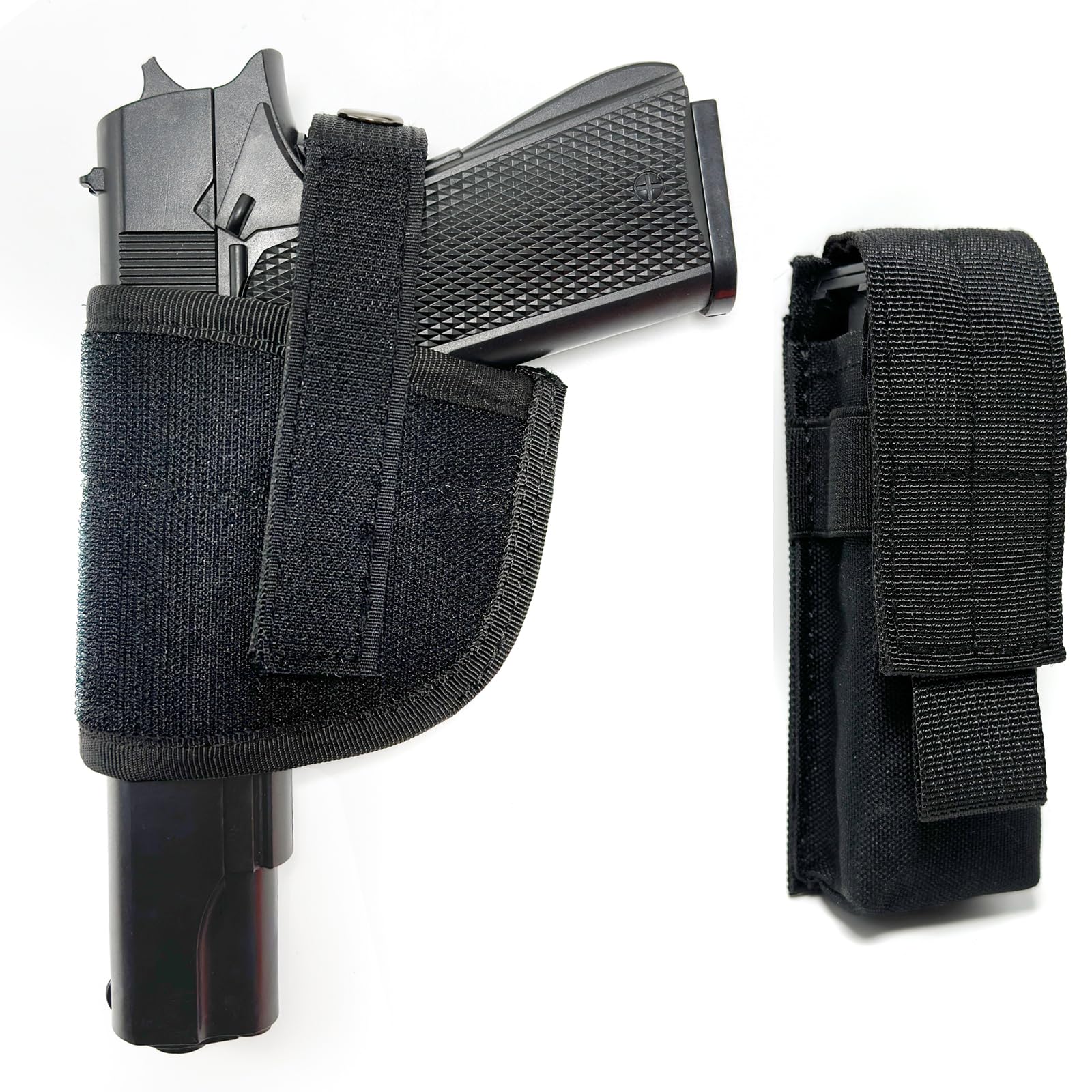Mochila táctica W.Gun Holster para hombres, mochila militar de caza mochila de senderismo mochila de 3 días con bolsillo lateral, Negro mejorado., Tamaño único, Mochila táctica de asalto 8