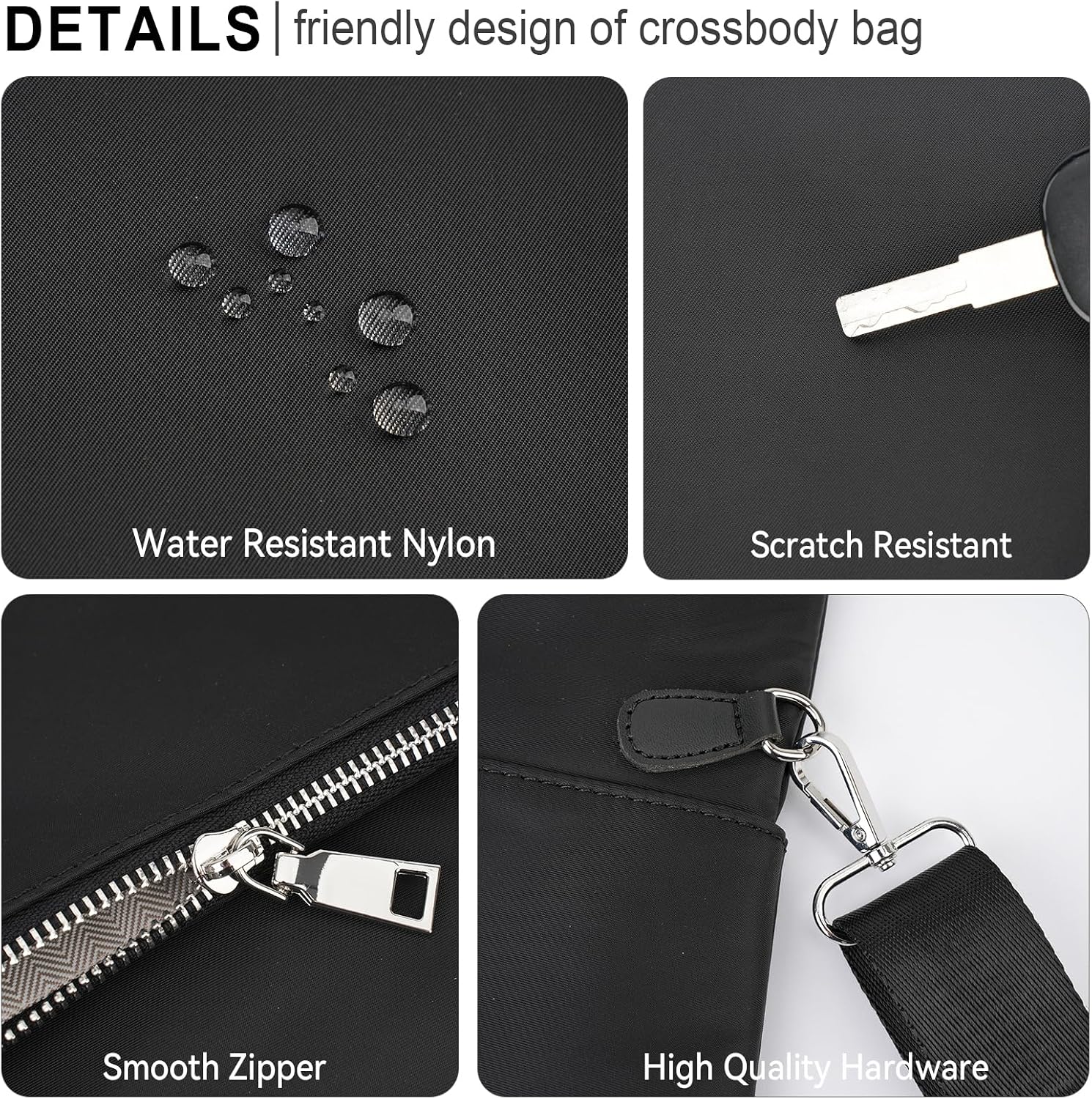 BELTANA Crossbody Bags for Women, Trendy Crossbody Purse Nylon Shoulder Bag with Wide Adjustable Strap Casual Travel