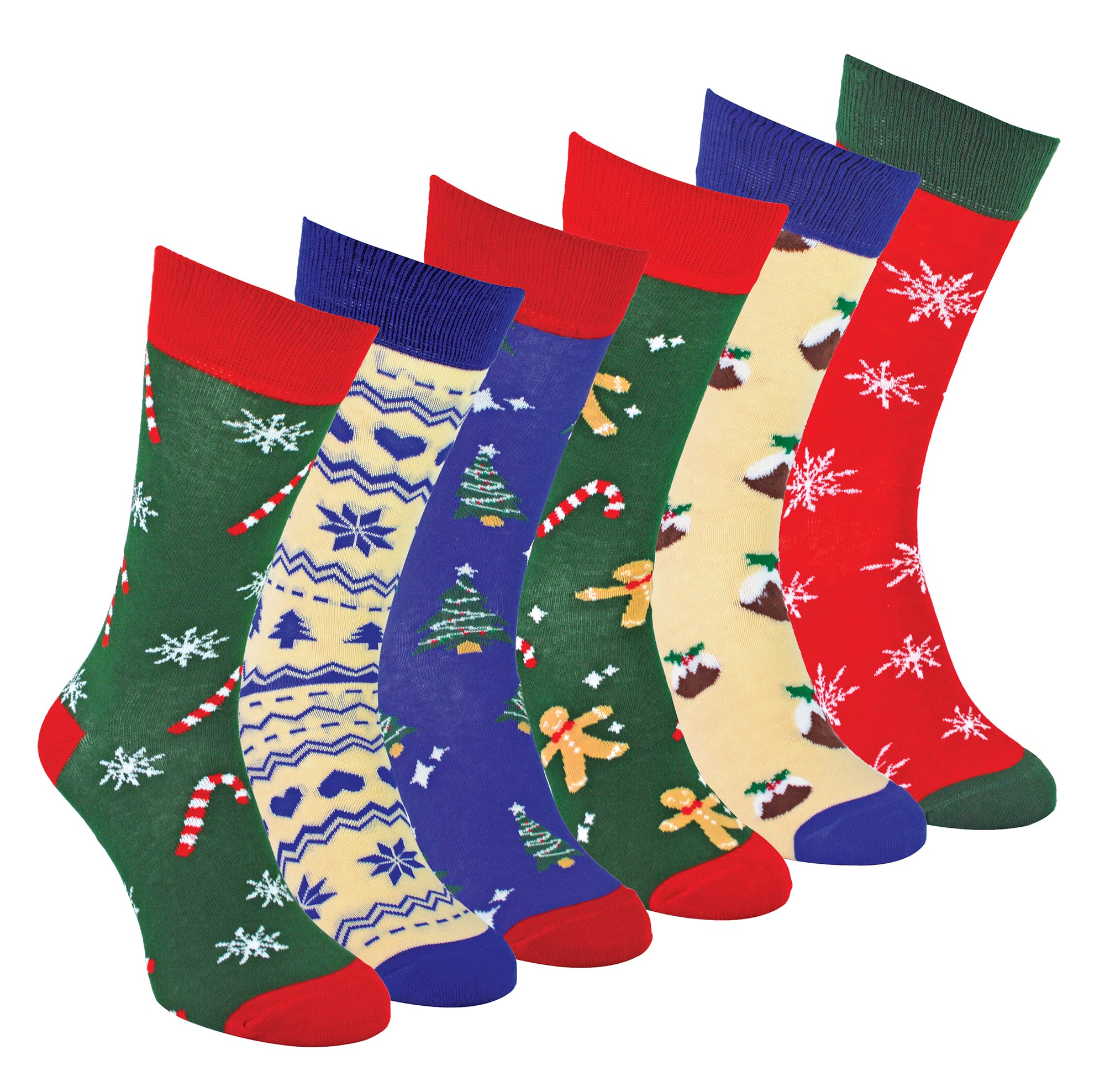 Sock Snob Men's Christmas Socks - Size 6-11 - Cotton Rich