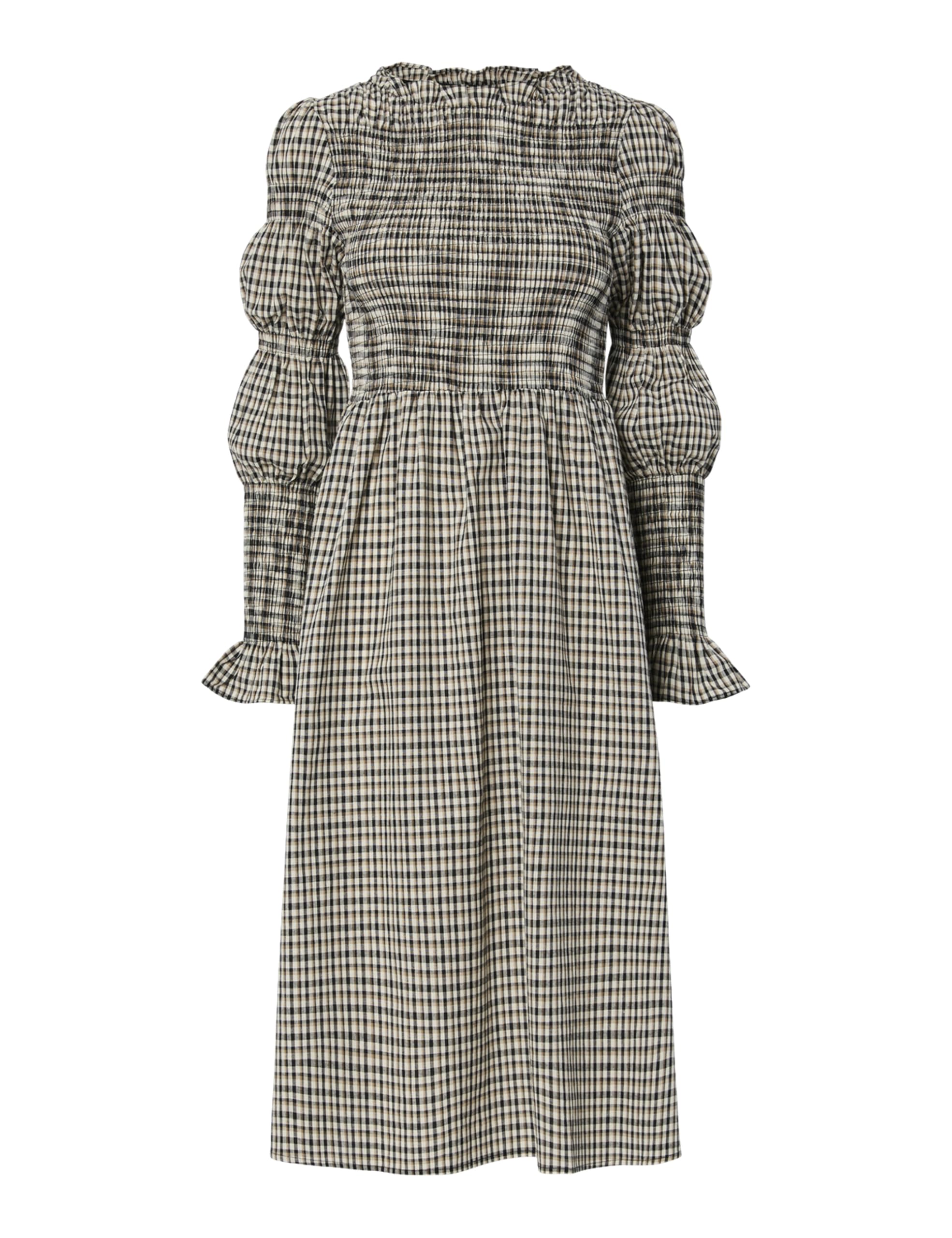 YAS Damen Yaschemma Ls Smock Midi Dress Noos Yaschemma Ls Smock Midi Dress Noos (1er Pack)