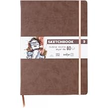 Clairefontaine Sketchbook Darwi For You Brown A4 White Color Paper 140gsm 80 Sheets PU Leather Hardcover Rubber Band Clairefontaine cf80021290006