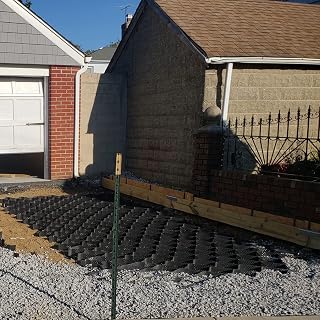 Geogrid Home Yard Driveway Gravel Stabilizer Geogrid, Expandable Polyethylene Permeable Pavers Ground Grid for Walkway Garden, Easy to Install (Size : 3m x 8m (10ft x 26ft))