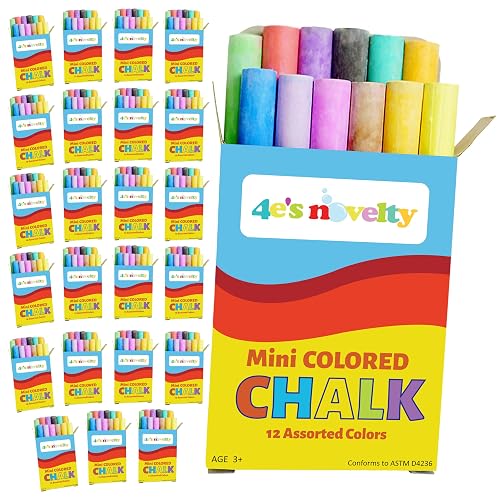 4E's Novelty 288 Mini Chalk Sets (24 Boxes) Kids 12