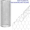 Chicken Netting Wire Mesh Roll, 60cm x 5m Galvanized Hexagonal Chicken Wire Mesh Garden Netting for Home Crafts Projects, Vegetables Protection, 25mm Hole, Easy to Cut (Galvanized Silver)