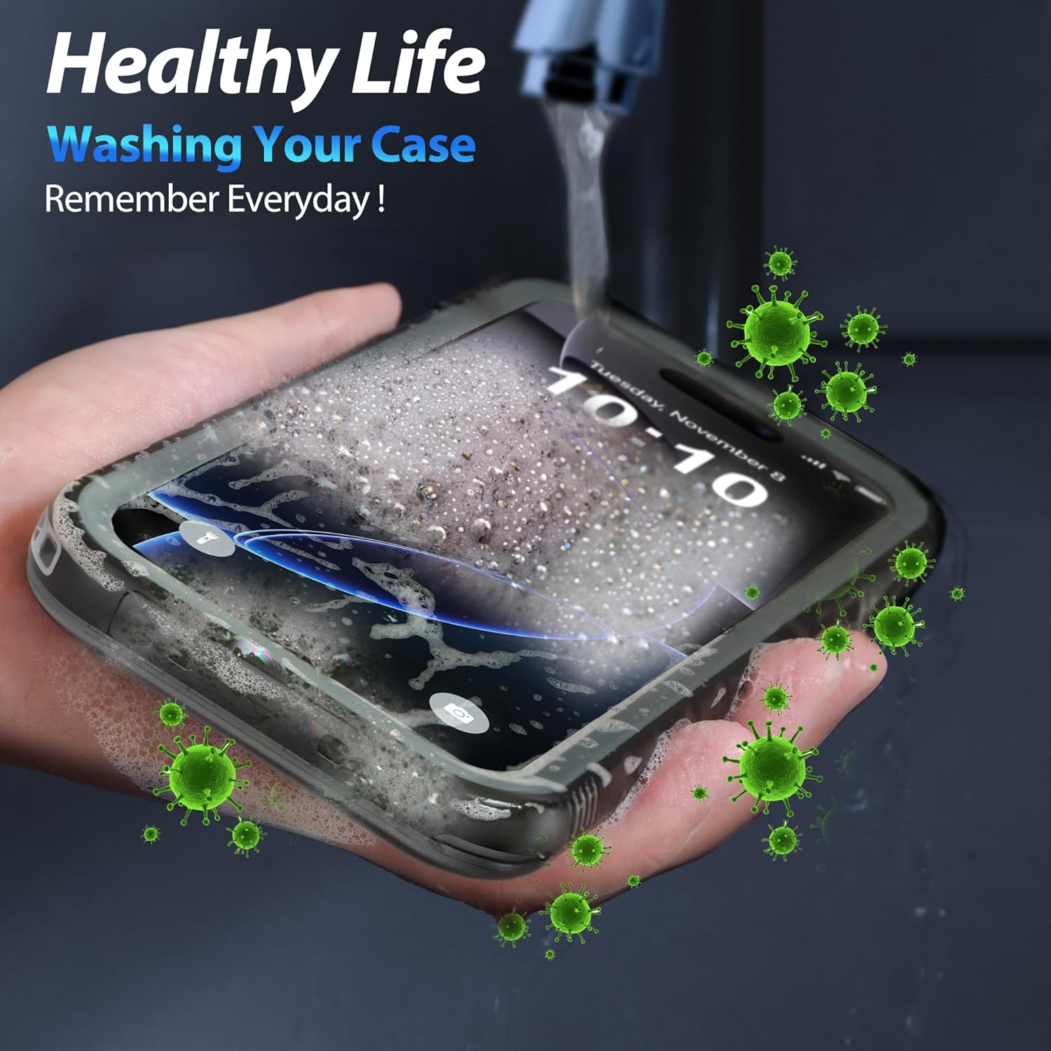 SPORTLINK for iPhone 16 Pro Waterproof Case - Shockproof Dustproof Case with Built-in Clear Screen Protector, Full Body Heavy Duty Sealed Protective Cover for iPhone 16 Pro Case 6.3 inches - Image 7