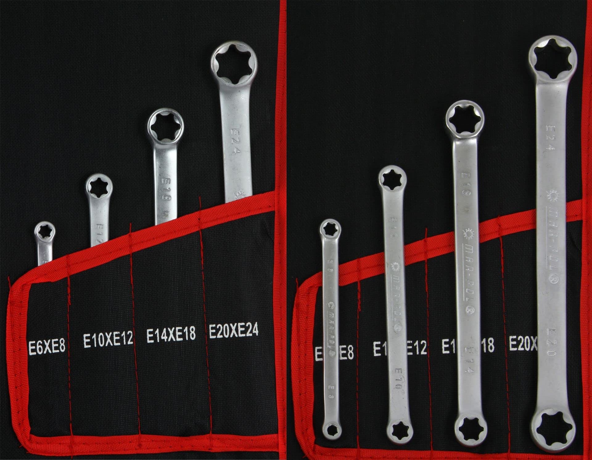 Set 47 Chiavi combinate fisse e stella 12 punti da 6-32mm kit chiave TORX e poligonali