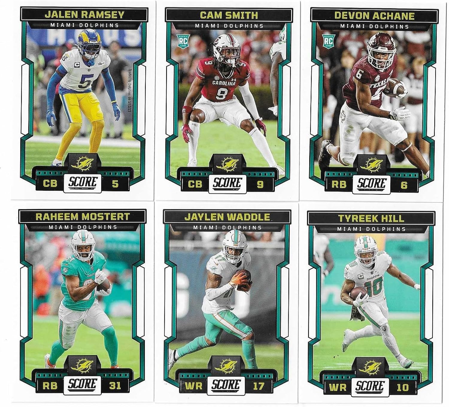 2023 Panini Donruss and Score Football Miami Dolphins 2 Team Set Lot Gift Pack 22 Cards W/Drafted Rated Rookies