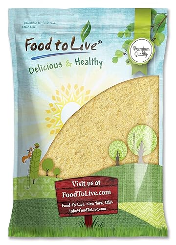 Miniatura 8 de Food to Live Harina de maíz a la antigua, 6 libras, harina de maíz integral, harina gruesa, vegana, kosher, a granel, ideal para hornear pan